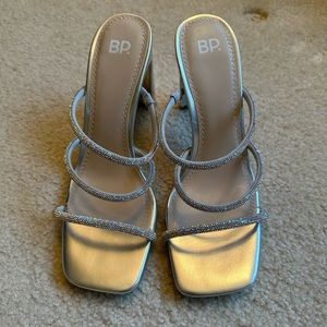 Rhinestone strappy heels